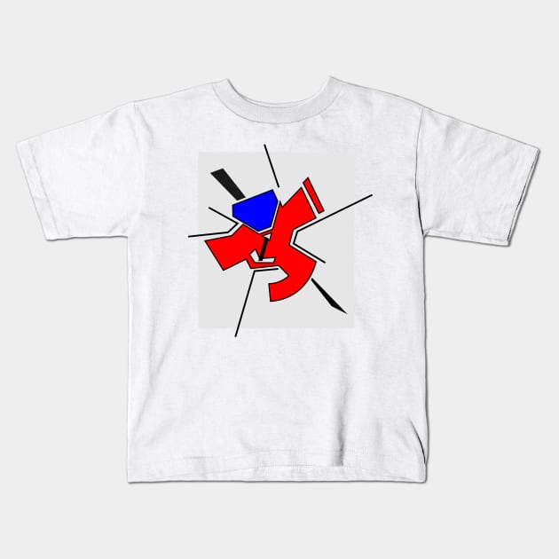 Geometric background, constructivism style Kids T-Shirt by BumbleBambooPrints